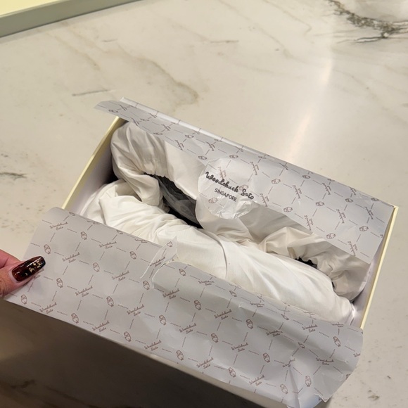 WoodchuckSato Black Leather Split-Toe Tabi Fold Ballerina Ballet Flats - Picture 9 of 12